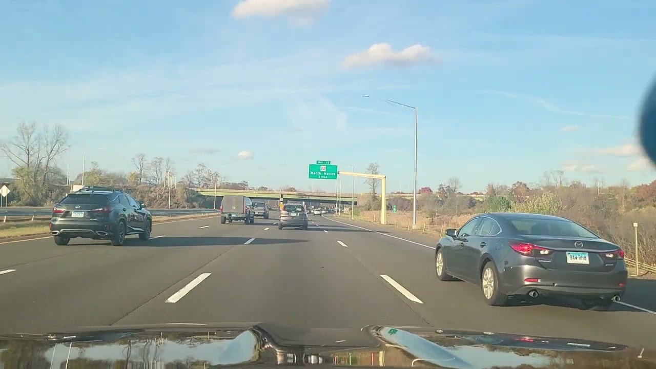 From New Haven Connecticut to Hartford Connecticut via I-91...