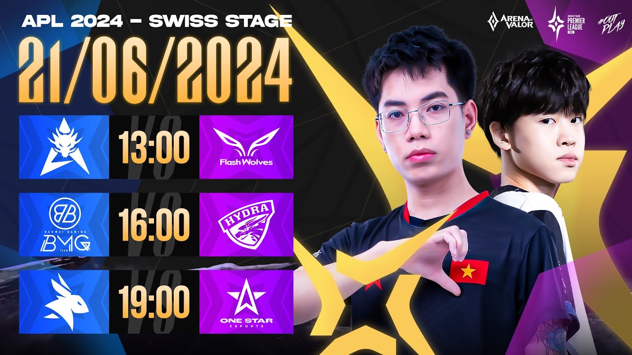 HKA vs FW | BMG vs HD |  EA vs 1S - SWISS STAGE APL 2024 | NHÁNH 2W-1L | NGÀY 21/06