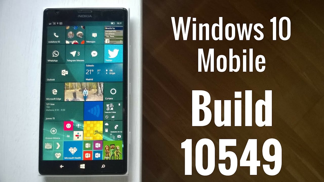 Windows 10 Mobile Preview Build 10549, novedades en espa&ntilde;ol