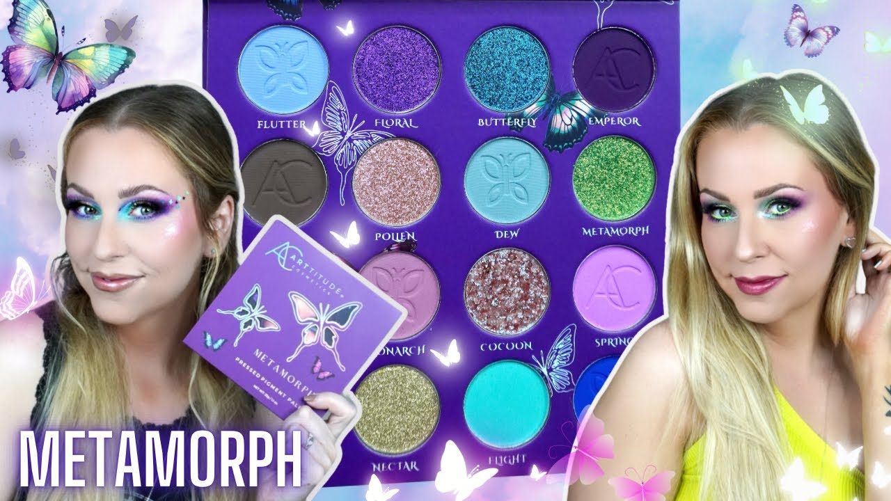 NEW ARTTITUDE COSMETICS METAMORPH PALETTE | 2 Looks & Swatches