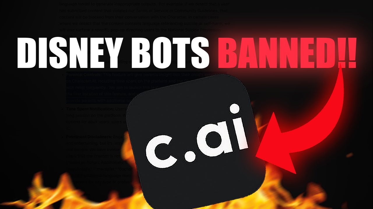Character AI Just Got BANNED for Hosting Unsafe Disney Bots