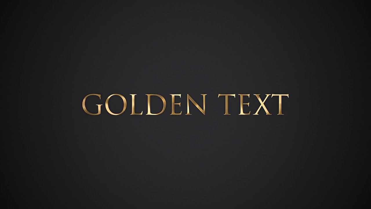 Golden Text In After Effects | Motion Design Quick Tip
