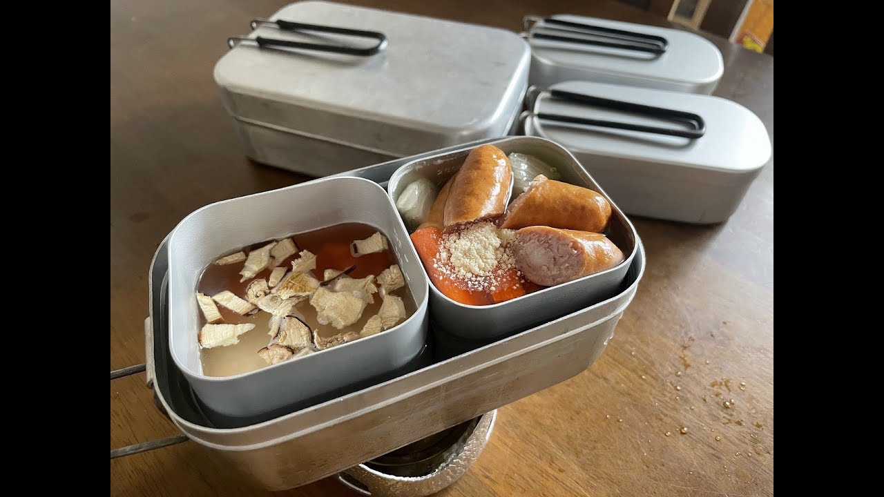 DAISOメスティンポットを使って水蒸気炊飯と同時調理