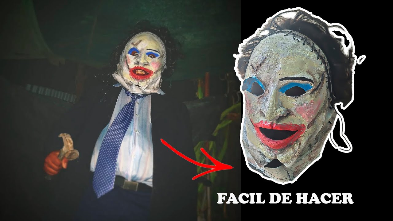 Tutorial Mascara De Leatherface en Masacre En Texas | Hecho De Papel Maché Y Cuero #terror #cosplay