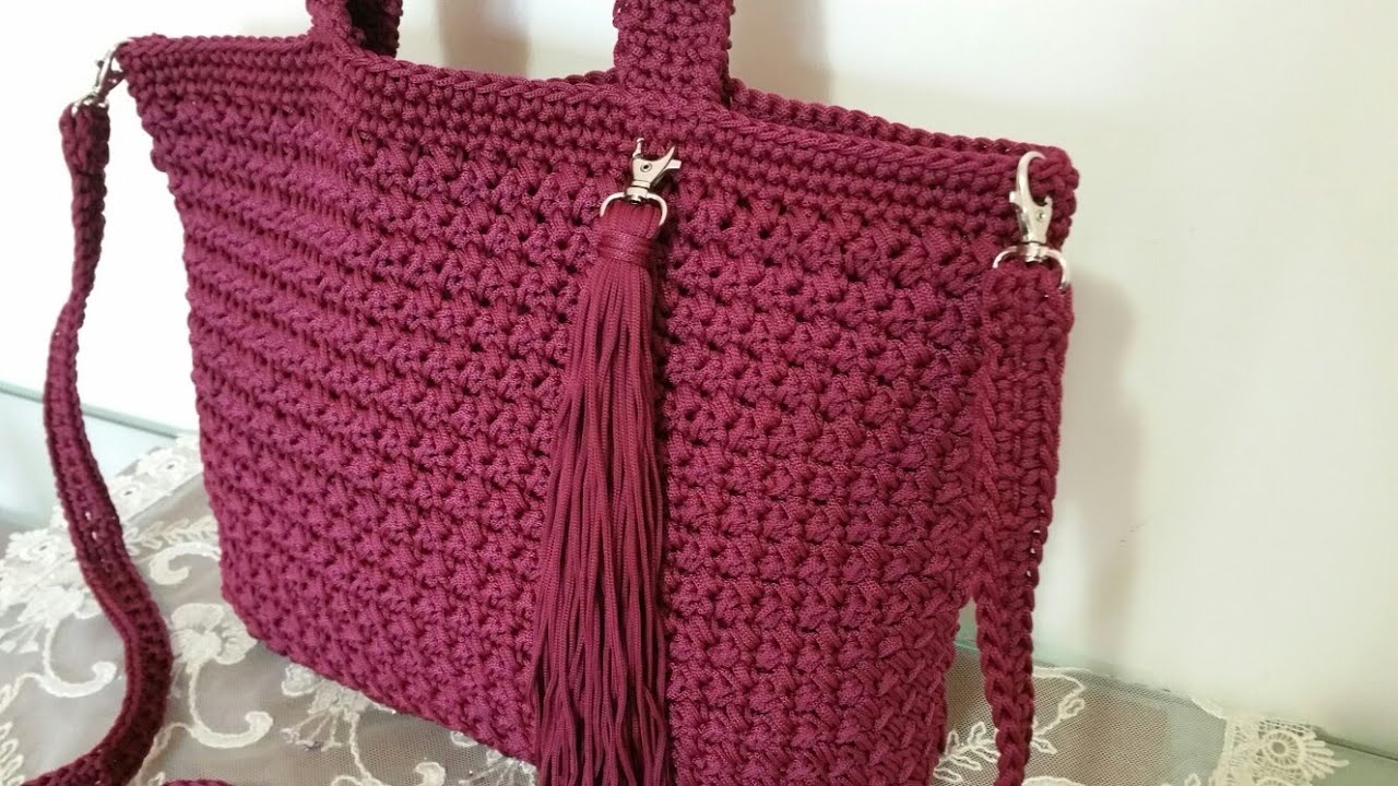 BORSA WINE UNCINETTO TUTORIAL/PUNTO PANIERE UNCINETTO/WINE crochet bag/Saco
