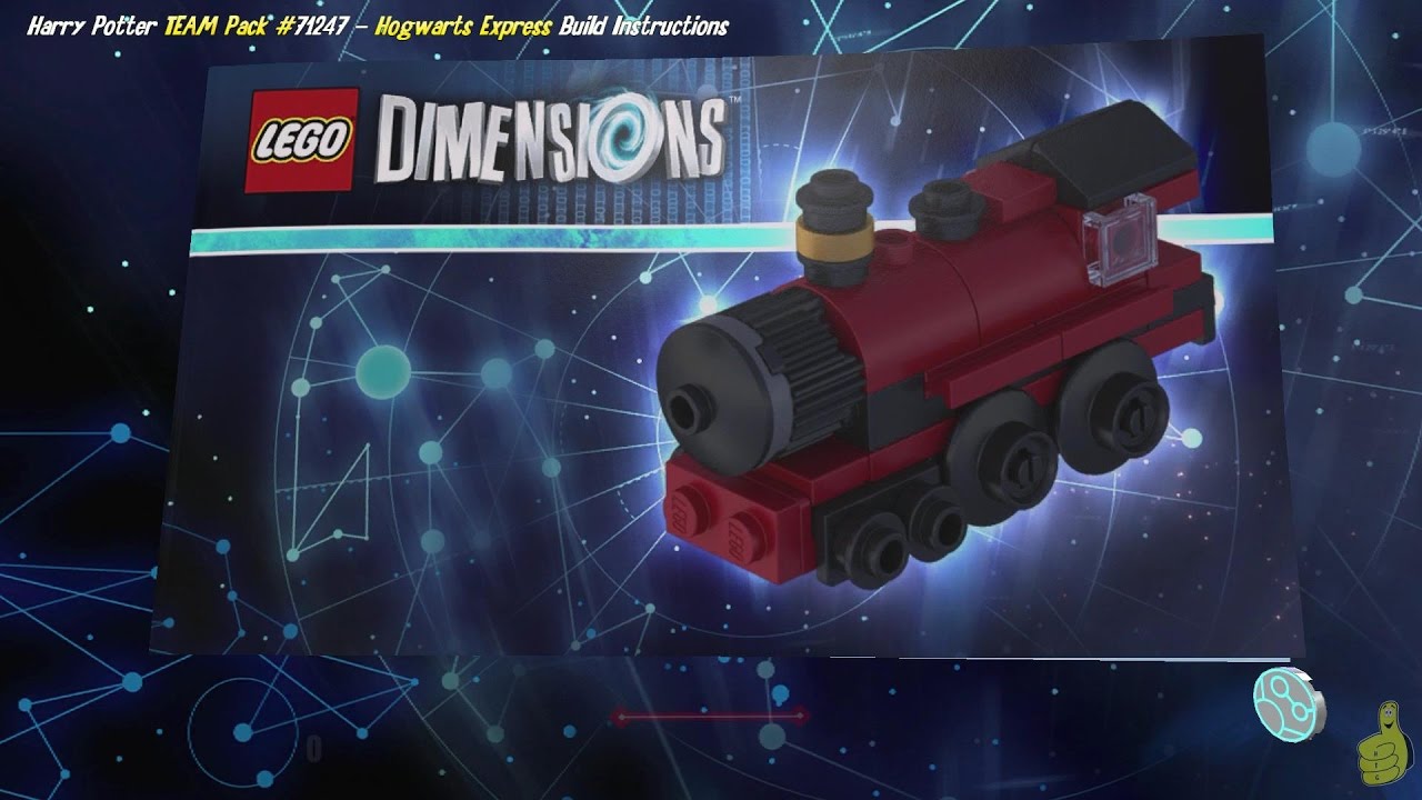 Lego Dimensions: Hogwarts Express / Build Instructions (Harry Potter TEAM Pack #71247) - HTG