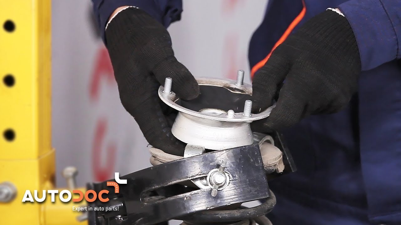 How to change front strut mount BMW 3 E90 TUTORIAL | AUTODOC