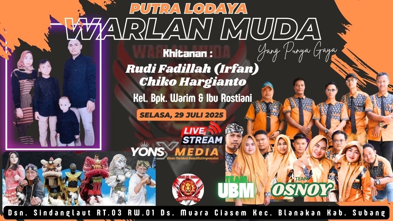 🔴 LIVE. WARLAN MUDA | THE LEGEND OF PANTURA | SELASA, 29 JULI 2025 | DS. MUARA CIASEM  - SUBANG