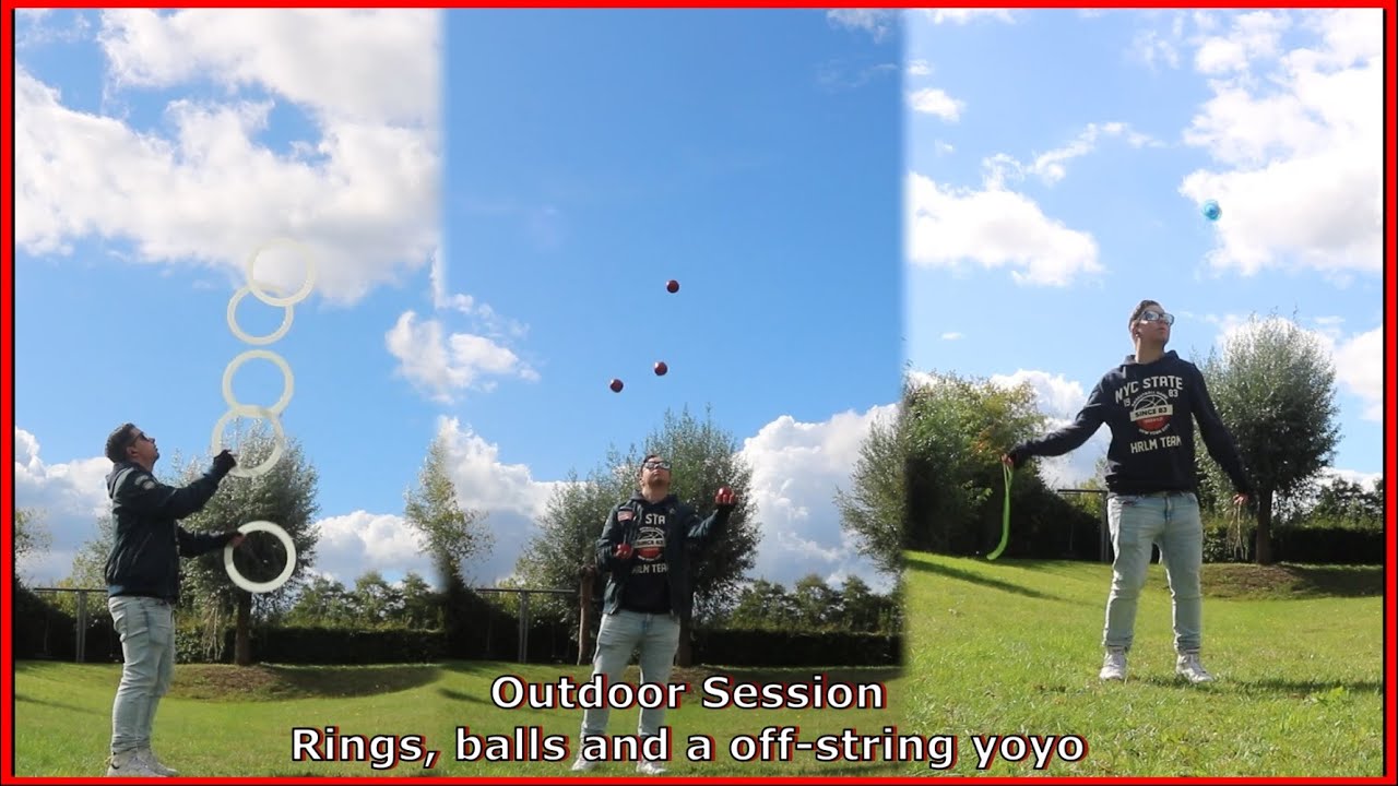 Rings & Ball juggling + Off-string yoyo session | Outdoor Session #27 |
