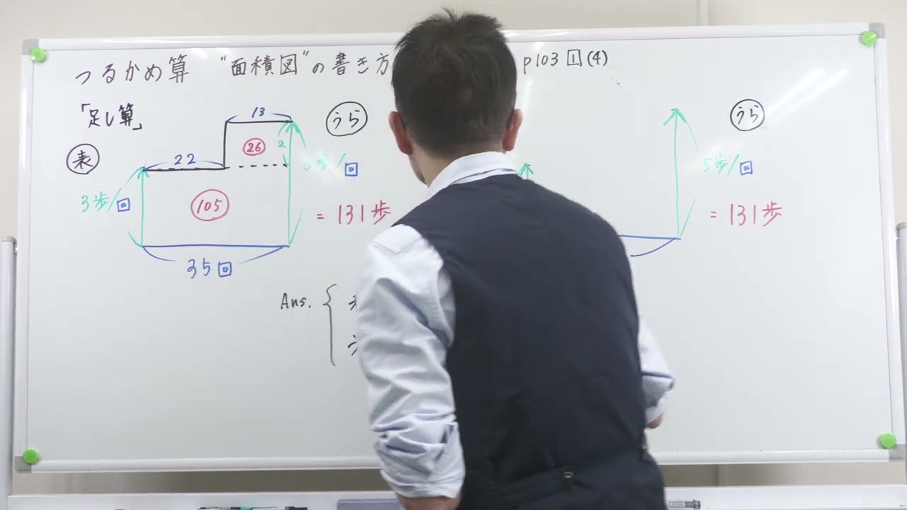 2026 2 7⑷つるかめ算と面積図【中学受験編】”コインの表裏への応用”