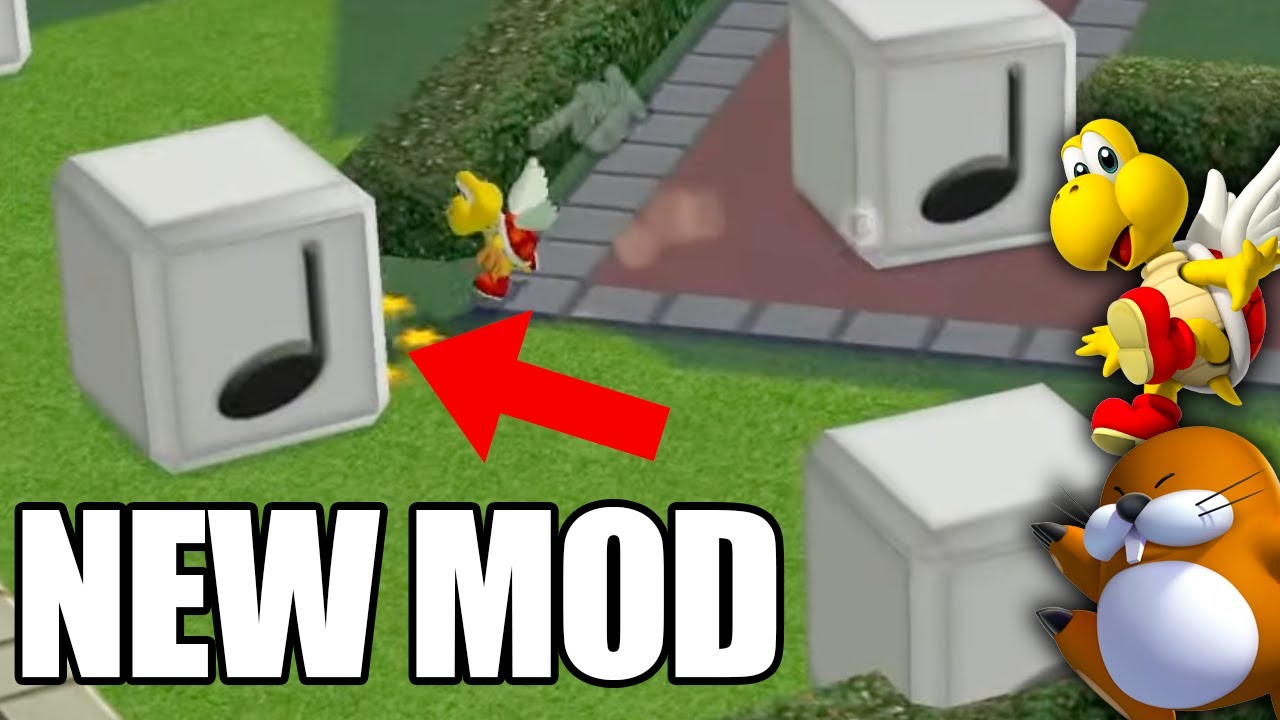 We put the Note Blocks on the ground. It's a mess.