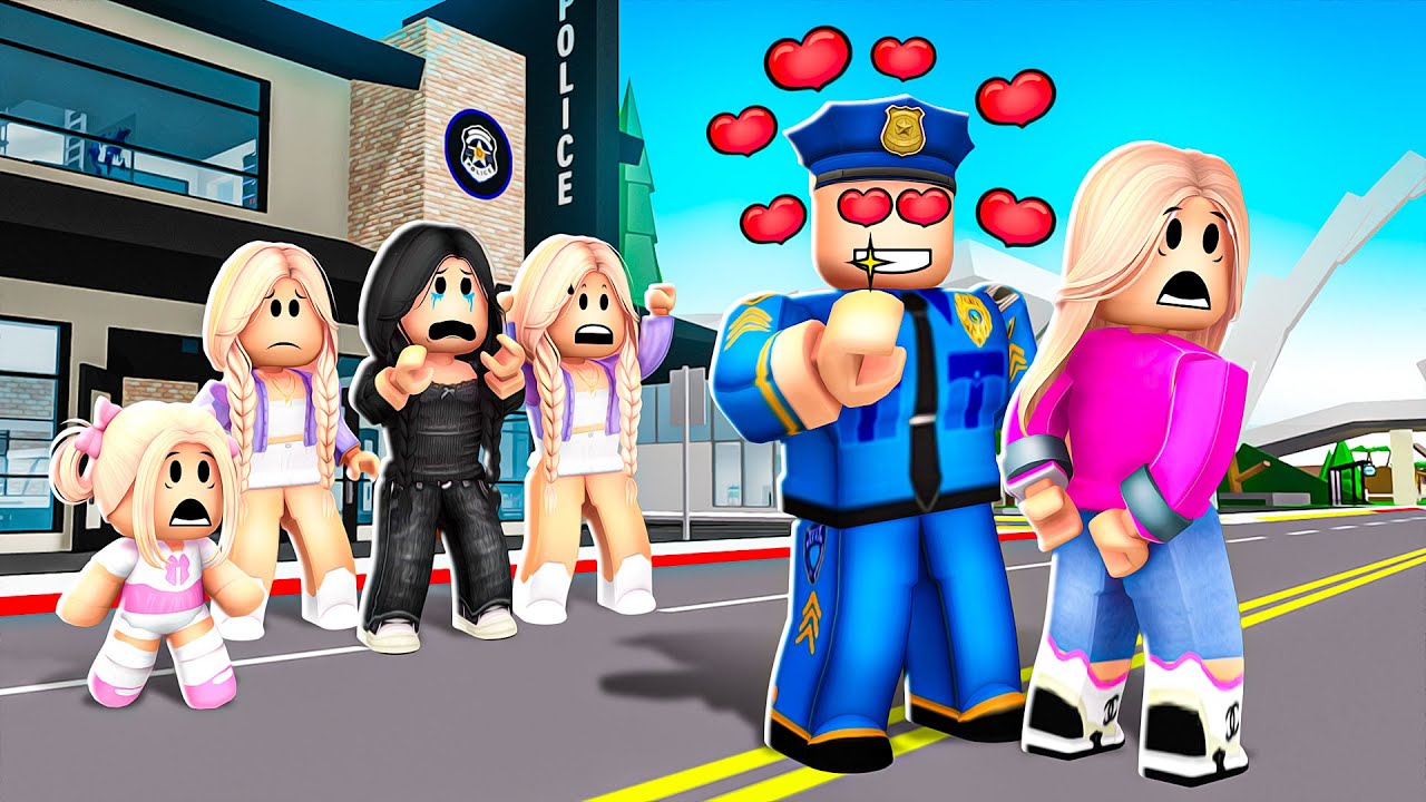 DZIWNY POLICJANT ZAKOCHAŁ SIĘ WE MNIE na BROOKHAVEN w ROBLOX!