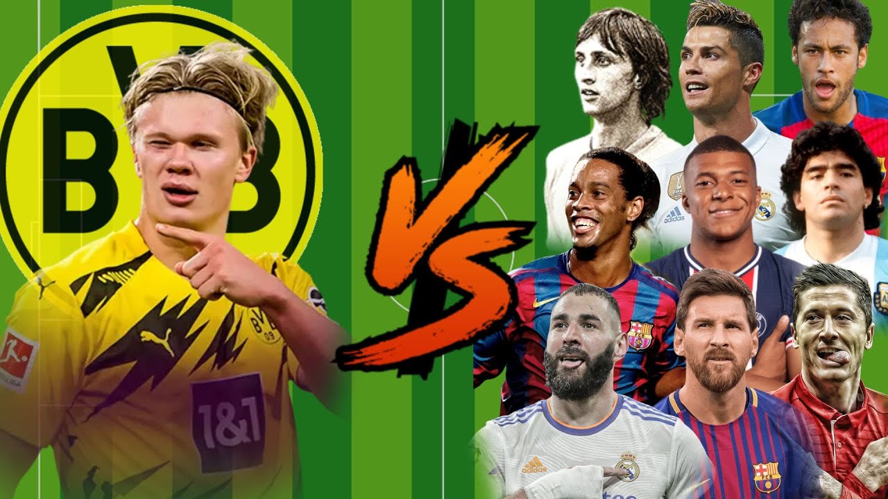 Haaland vs Legends💪(Ronaldo-Messi-Maradona-Benzema-Neymar- vs.)
