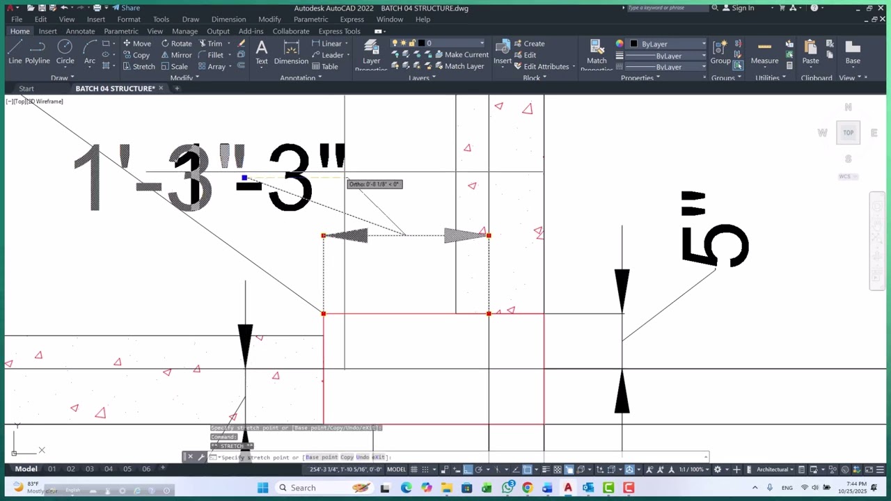 autocad column layout plan with dimension bangla tutorials batch 04 ep 15