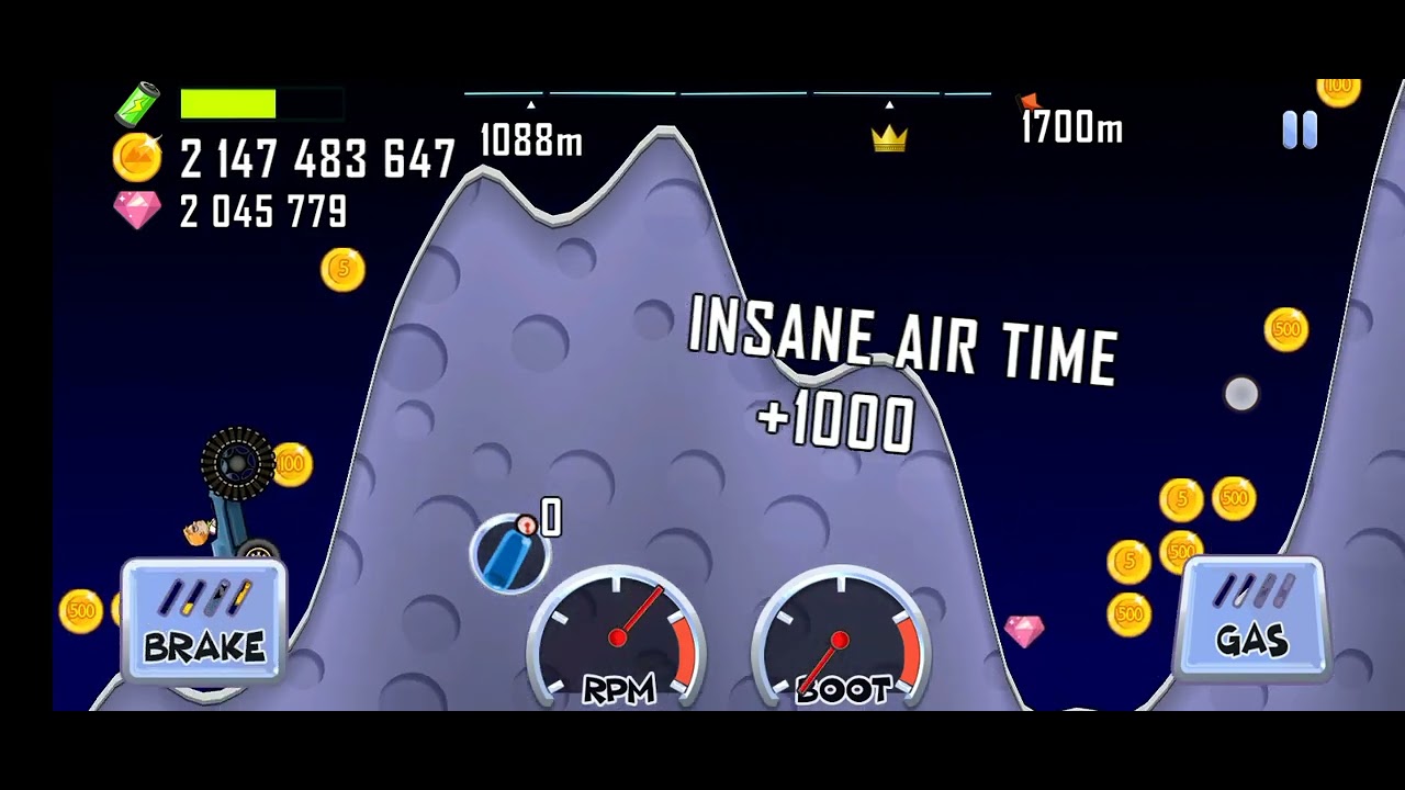 Cool Uphill Adventure Garage Race Car and Moon 2100 m ( Current World Record )