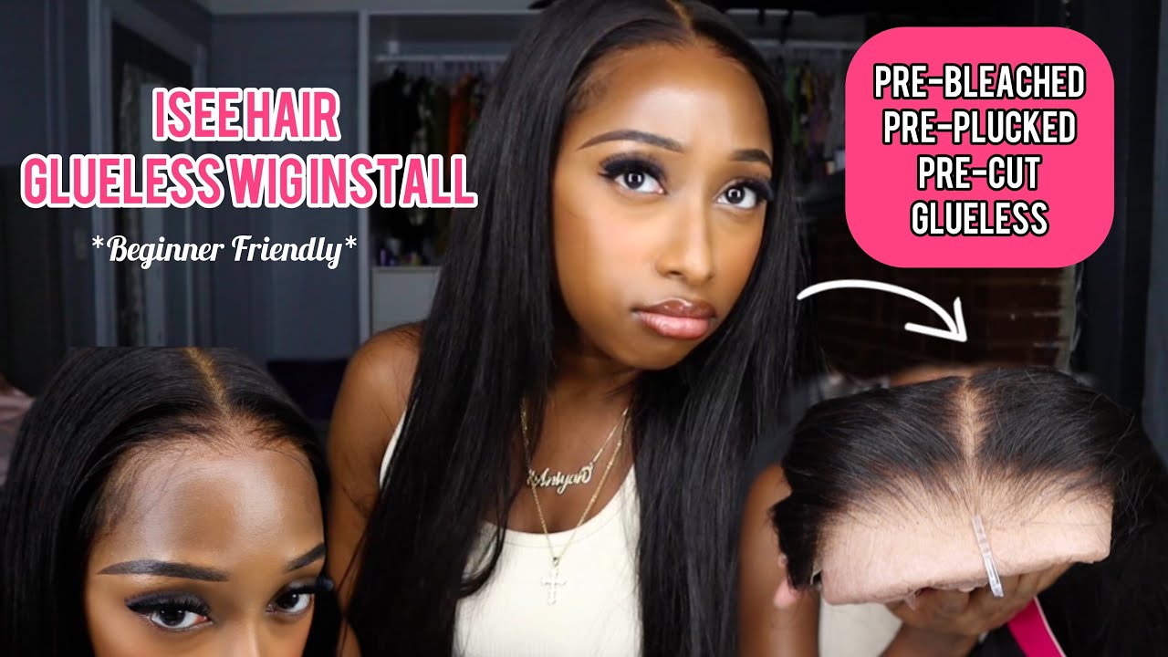 ISEE Hair Glueless Wig NOT SPONSORED REVIEW & INSTALL |  NEW M-Cap Wear & Go |  100% GLUELESS WIG