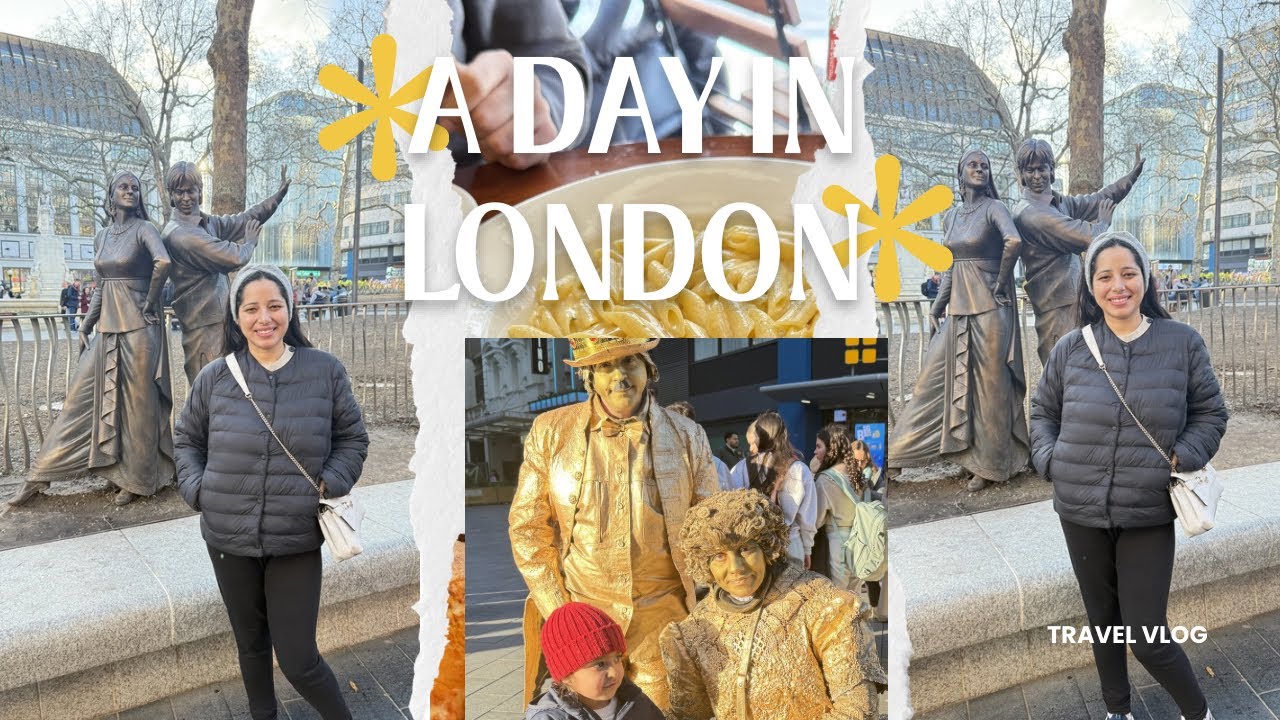 A day in London with new born || Srk kajol statue in London|| Priya Mahajan