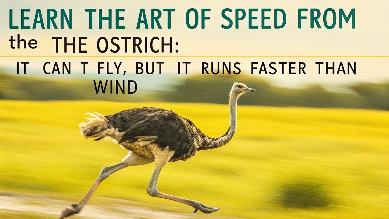 Learn the Art of Speed from the Ostrich: It Can’t Fly, but It Runs Faster Than the Wind”