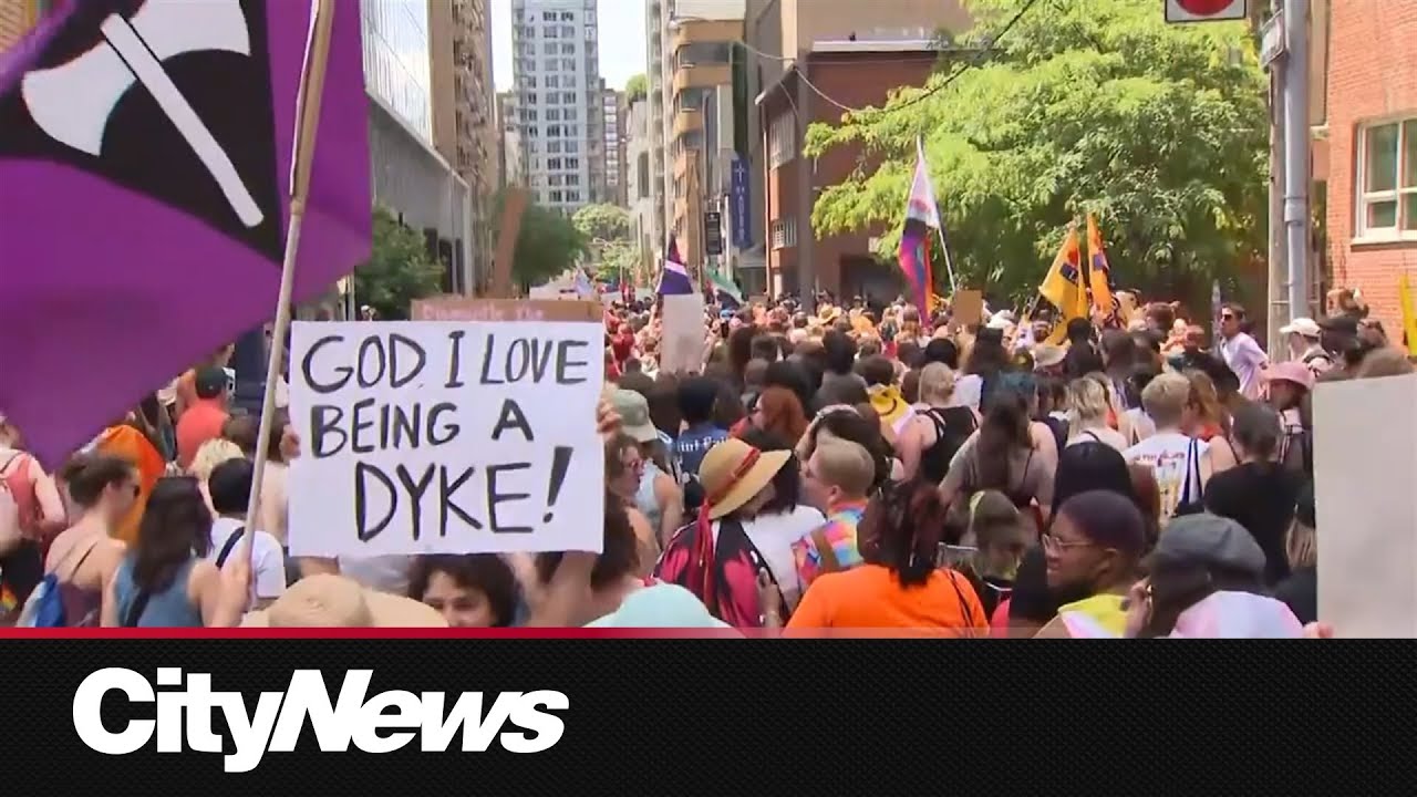 Hundreds rally for annual Dyke March