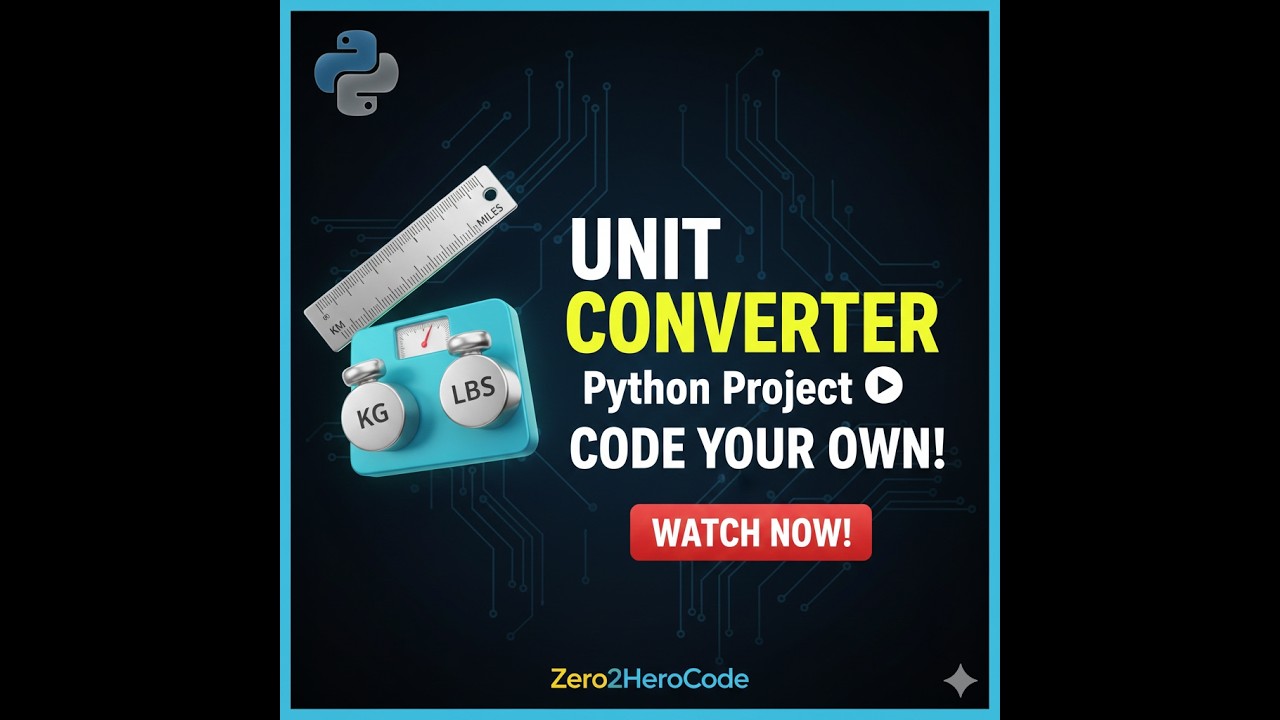 Build a Unit Converter App in Python | Stop Writing Boring Code! Build This Python Unit Converter 🔥