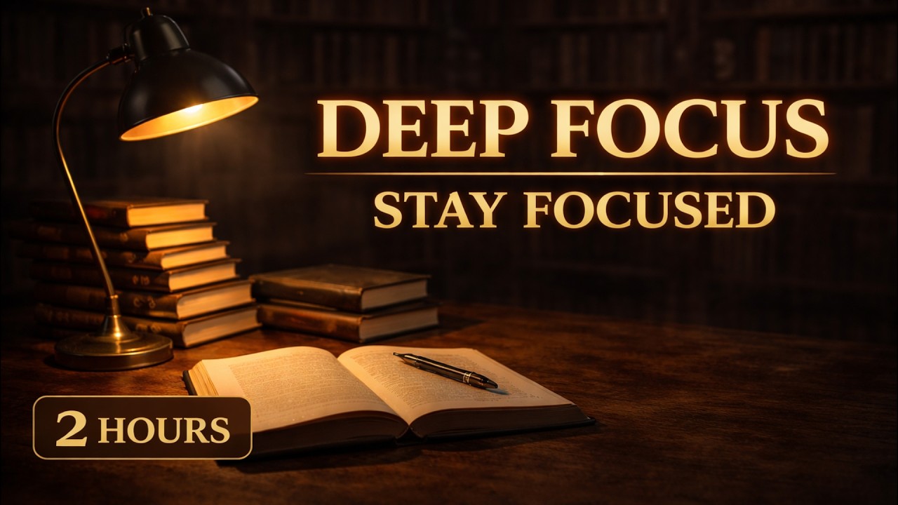 2 Hour Study Music | Deep Focus Piano in Quiet Library for Studying