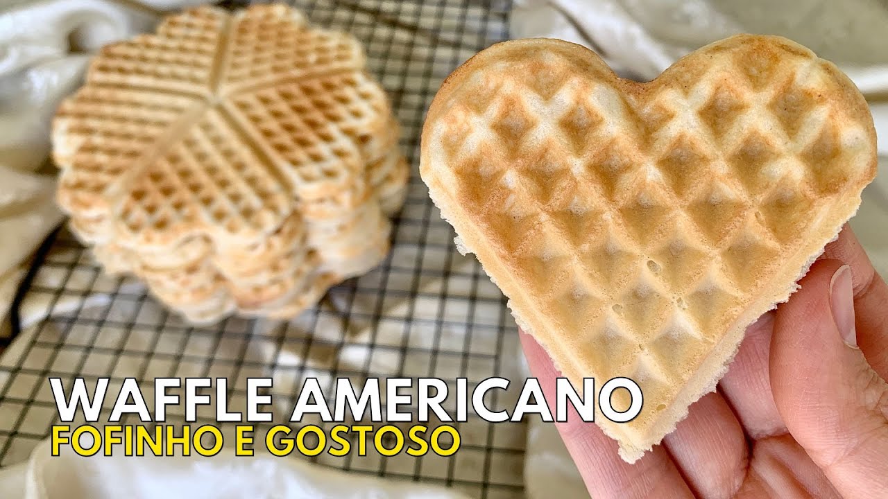 🔴COMO FAZER WAFFLE AMERICANO? MACIO POR DENTRO, CROCANTE POR FORA E DELICIOSO #horadogrude