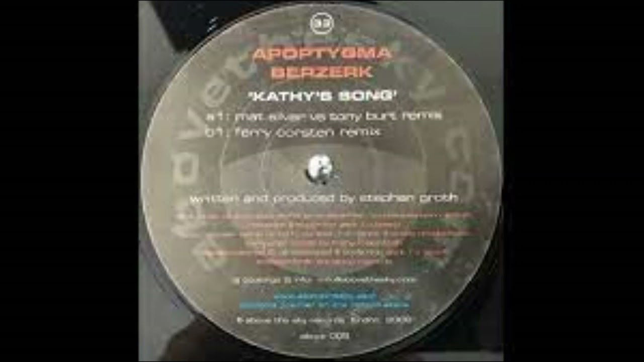 Apoptygma Berzerk  - Kathy's Song (Ferry Corsten Remix) 2000