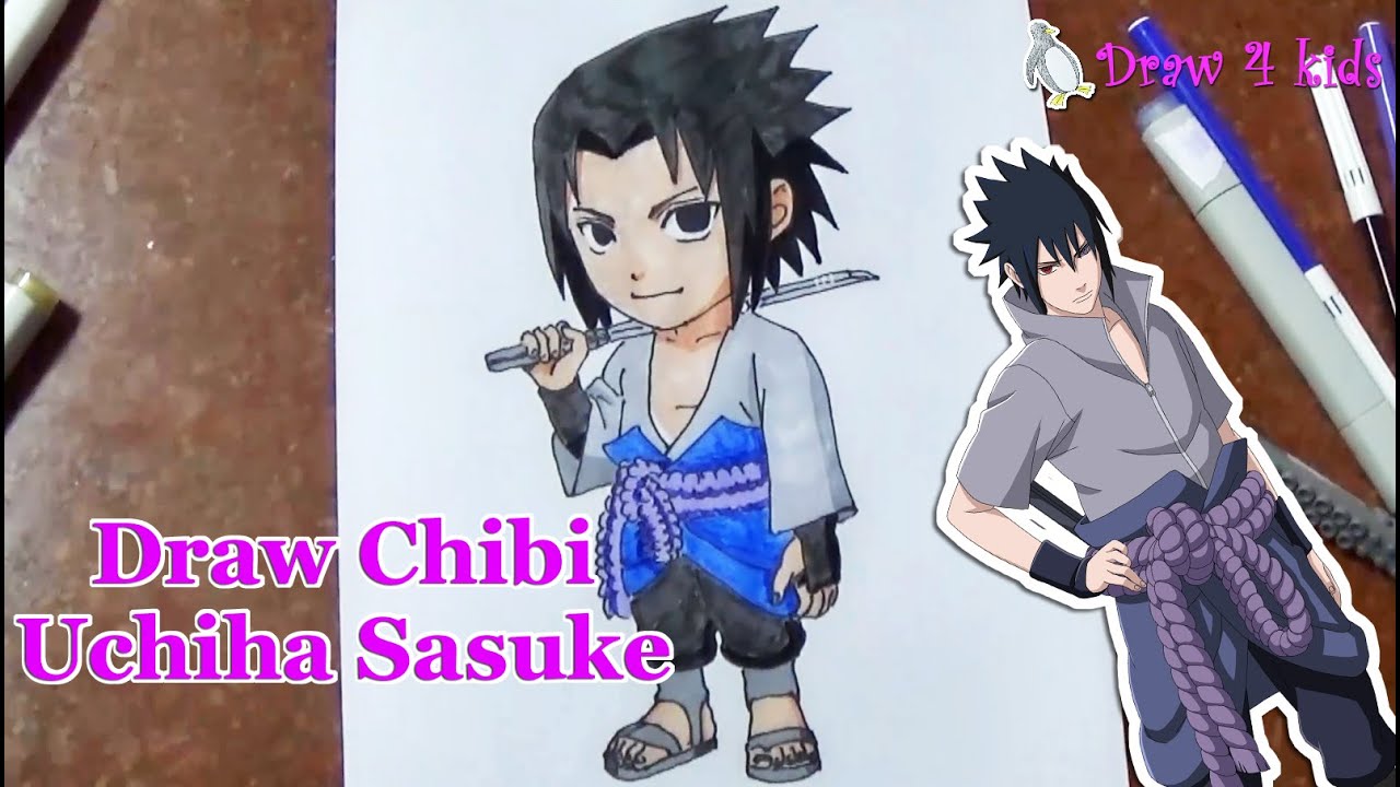 How to Draw Chibi Sasuke from Naruto | D4K