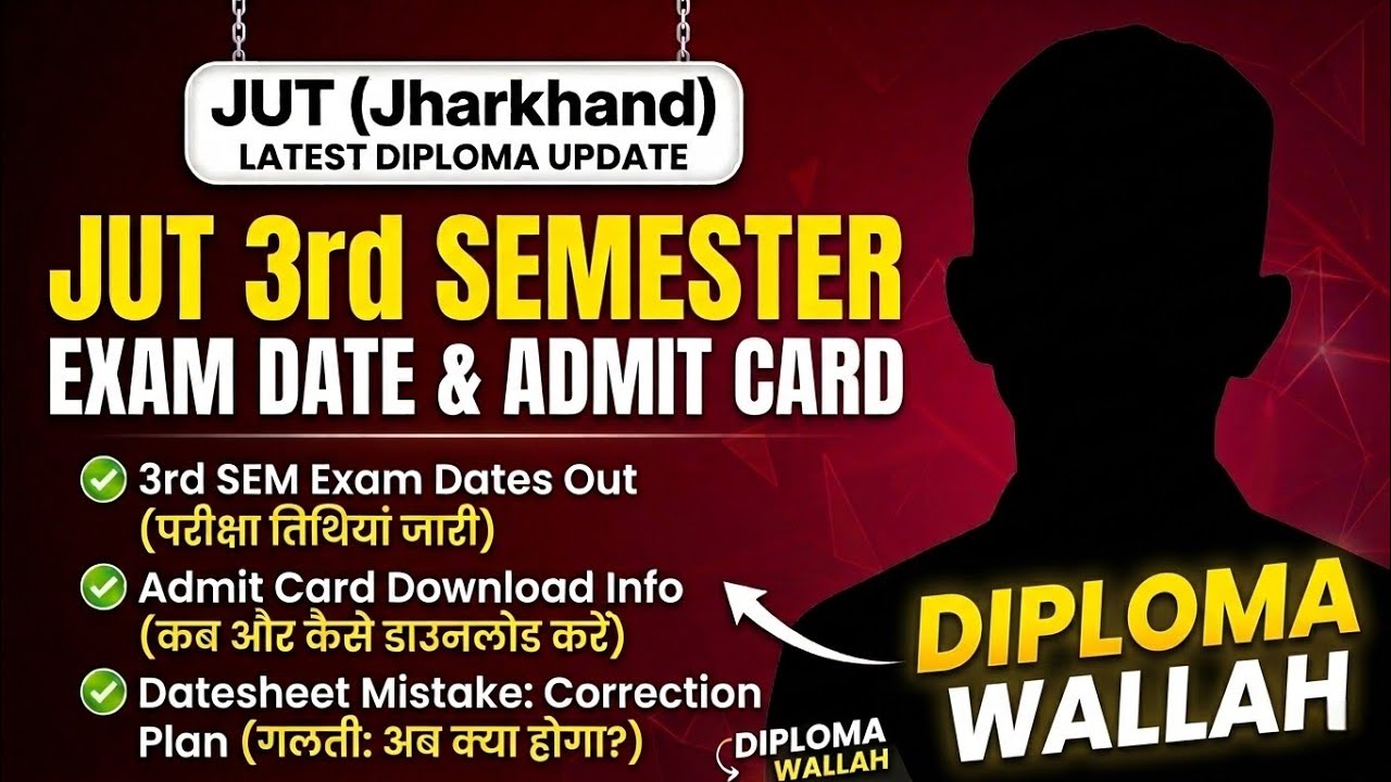 JUT 3rd Sem Datesheet में गलती? 😱 Now What? | Complete Exam & Admit Card Details 2025