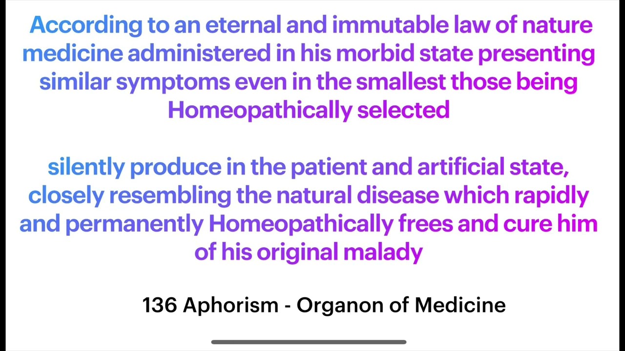 136 Aphorism Eternal and immutable Law of Nature
