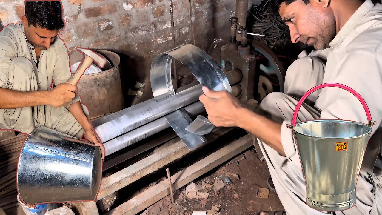 Crafting a Traditional Galvanized Metal Bucket by Hand | No Welding, No Power Tools