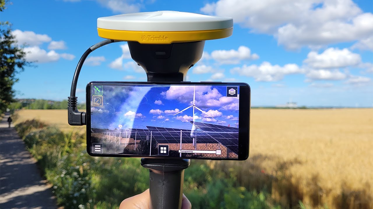 SiteVision - Showing a SketchUp project with a solar PV plant and a wind turbine