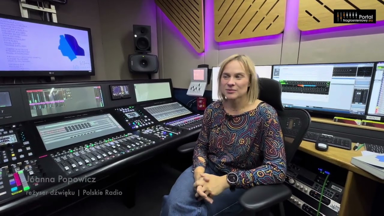XIX Konkurs Chopinowski - realizacja dźwięku w wozie Polskiego Radia na SSL System T