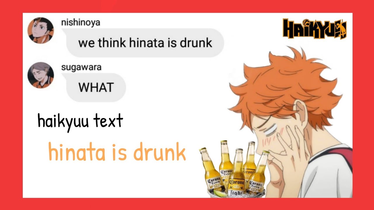 haikyuu text | hinata is drunk