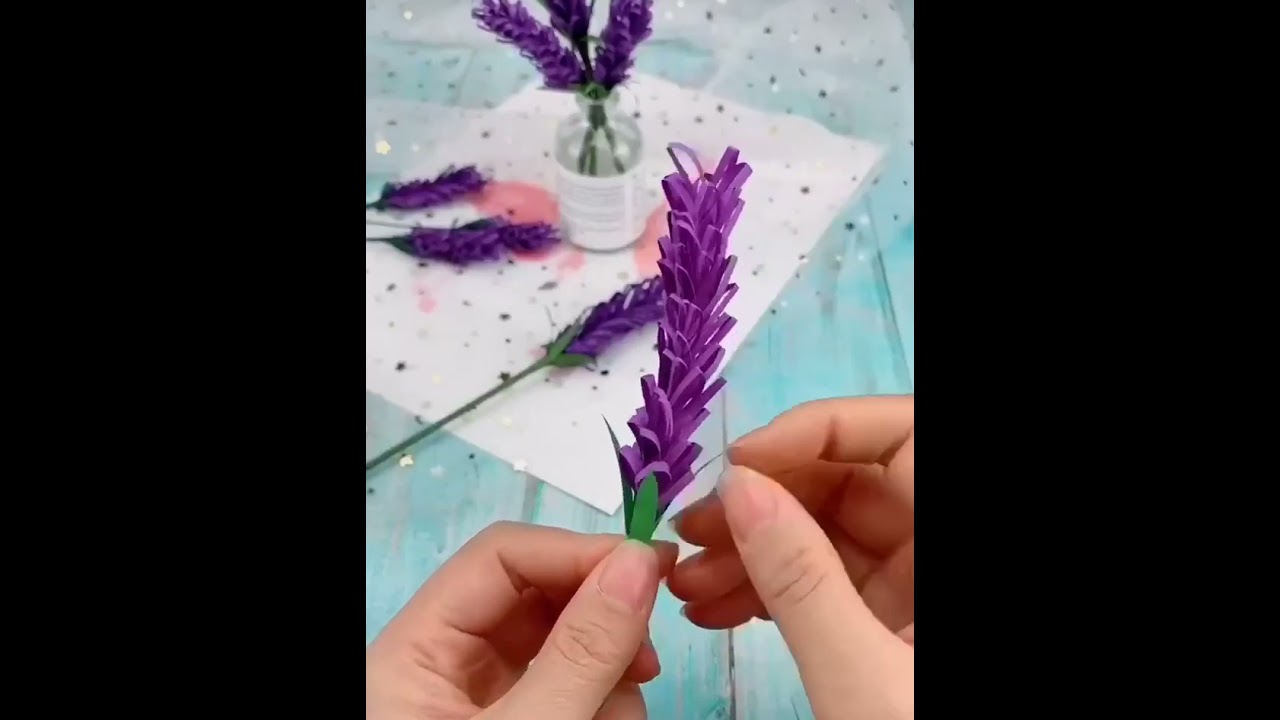 diy idea's purple paper flower beautiful creation