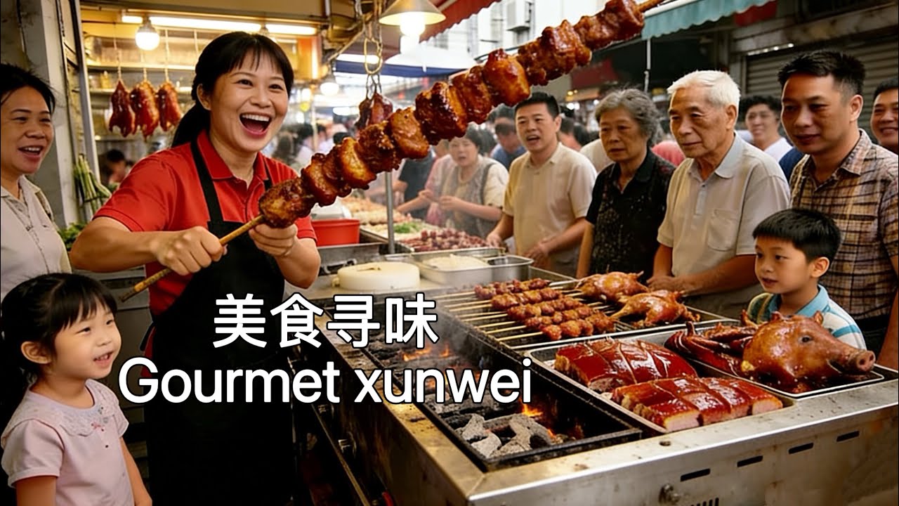 手工大包子现蒸现卖，暄软鲜香；麻椒鸡麻得过瘾，香彻入骨；大锅猛火炒面，颠锅翻炒超够味；炭烤鸡肉撒秘制调料，香气扑鼻！更多美味新鲜出炉，快来一起感受吧。需查看字幕的朋友，请开启CC字幕开关。