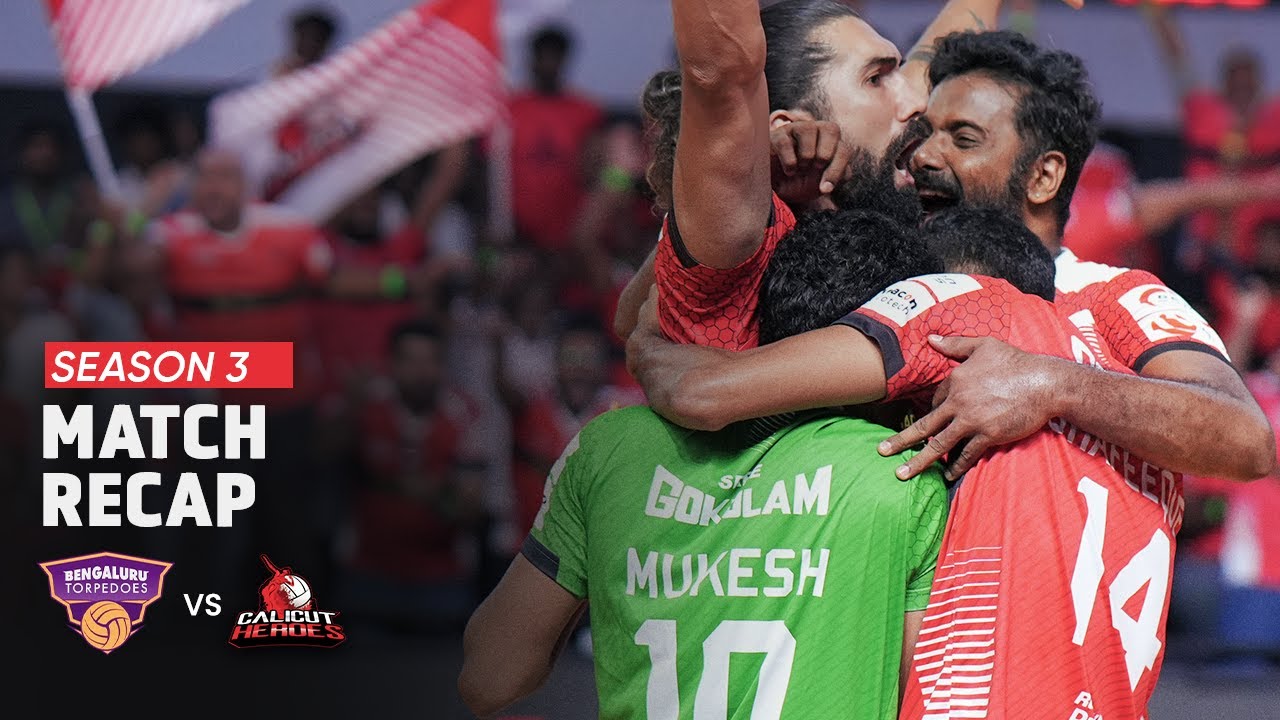 Обзор матча | Матч 30 | Bengaluru Torpedoes против Calicut Heroes | PVL, 3-й сезон