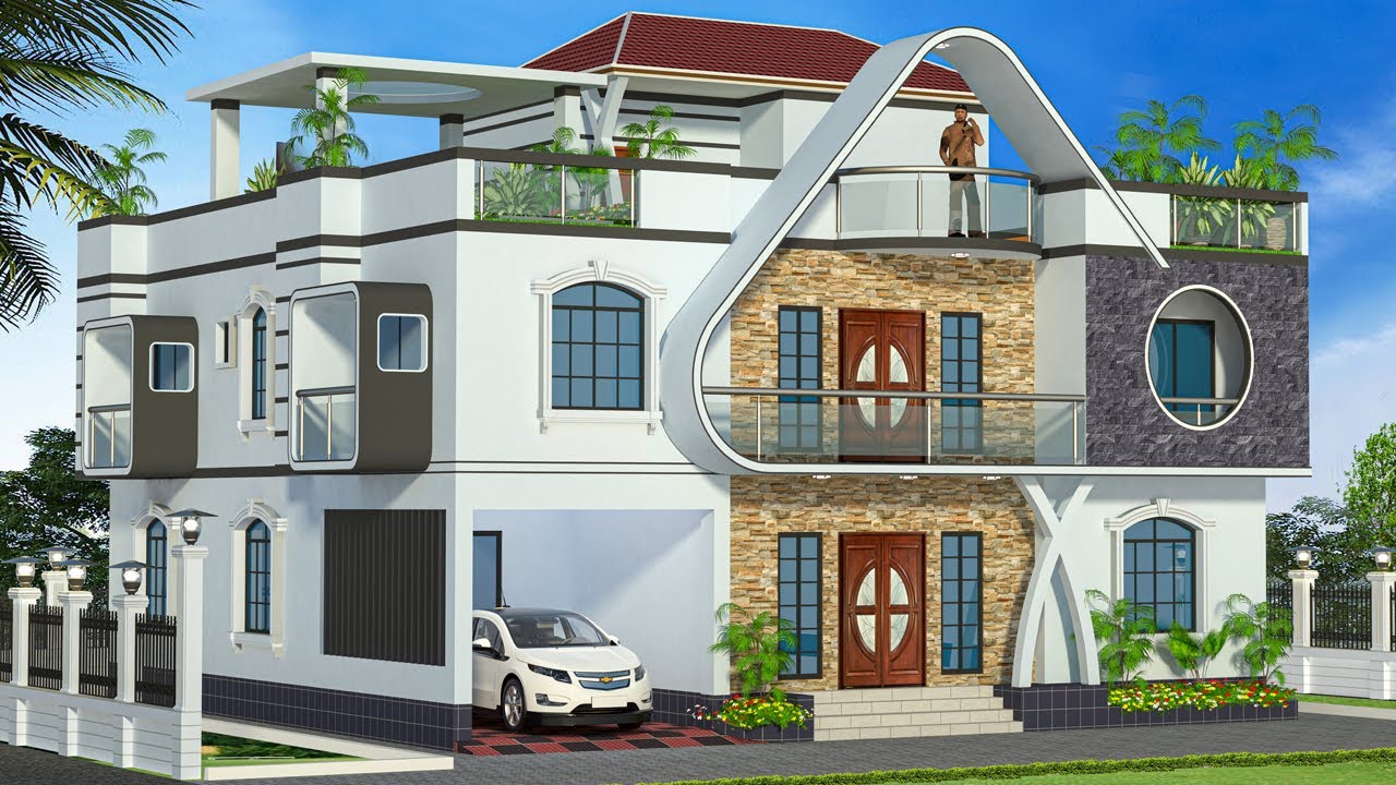 modern DUPLEX house design with 3d animation !! EhAn Tv