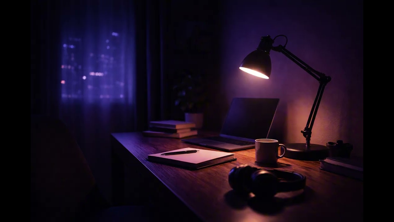 Quiet Desk Lamp Focus – Minimal Electronic Music | 1 Hour