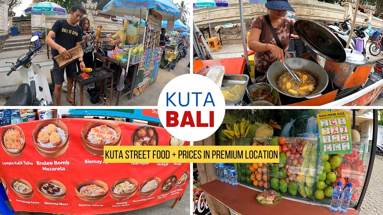 Bali Kuta Street Food Market Stalls Kuta Beach Road Bali on a Budget