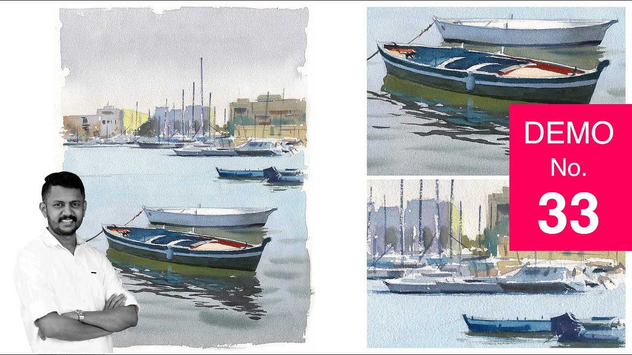 Atmospheric Landscape with Only 3 Colors | Watercolor Demonstration