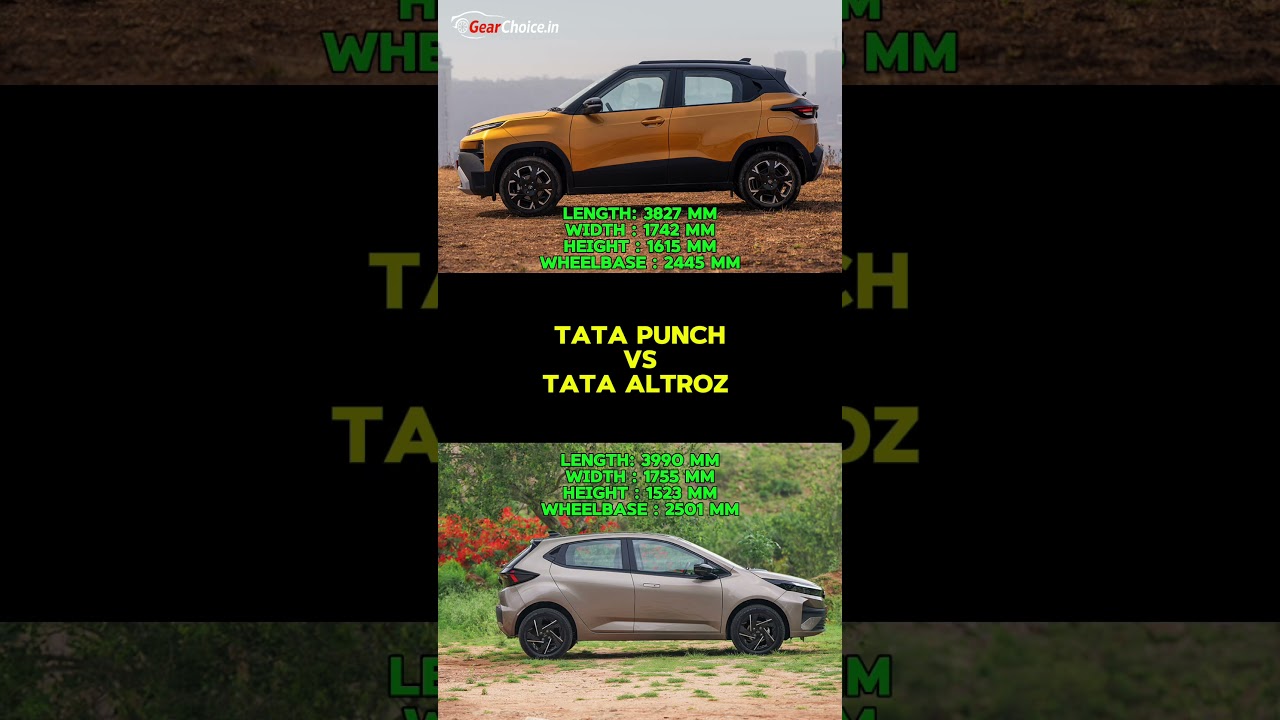 Tata Punch vs Tata Altroz 🔥 Price, Size & Space Comparison | Best Tata Car