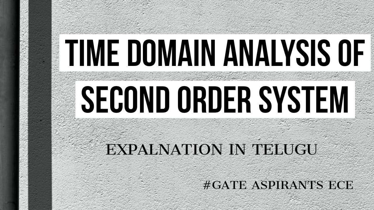 Control Systems - Lec 15. Time Domain Analysis of Second Order Systems