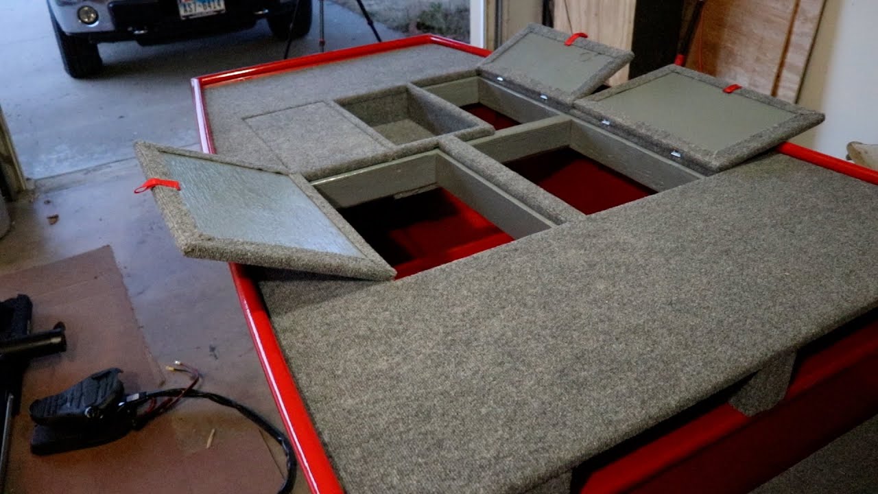 Installing LATCHES And HINGES on JON BOAT to BASS BOAT CONVERSION