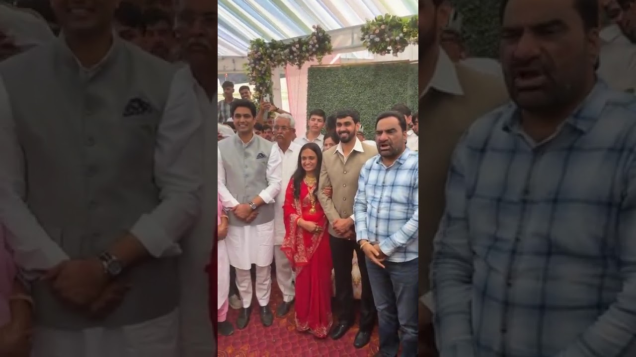 किशनगढ़ विधायक विकास चौधरी के छोट भाई की शादी में पहुंचे हनुमान बेनीवाल