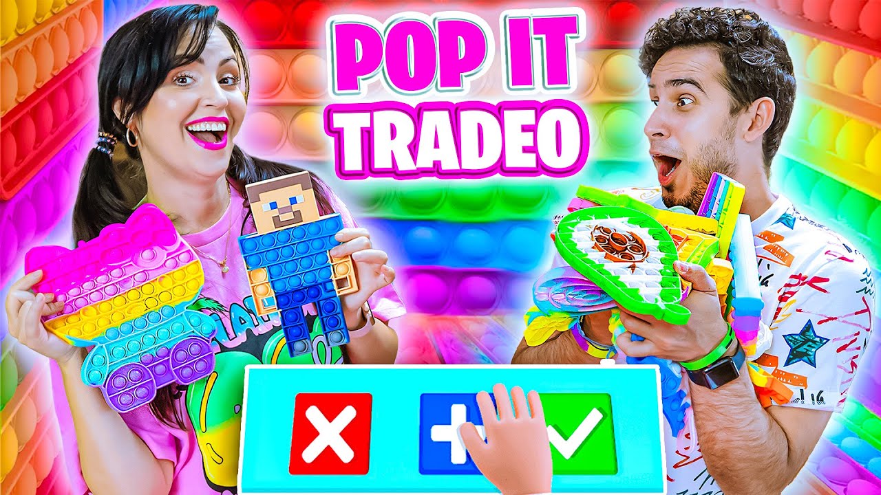 TRADEO de POP IT 🔥 Quien se LLeva los MEJORES Pop its? 😱 Sandra Cires Art