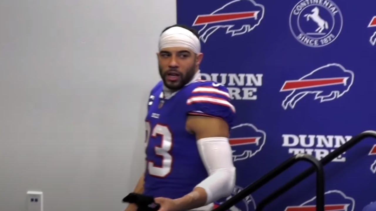 Micah Hyde & Jordan Poyer upset with reporter's question after loss vs. New England