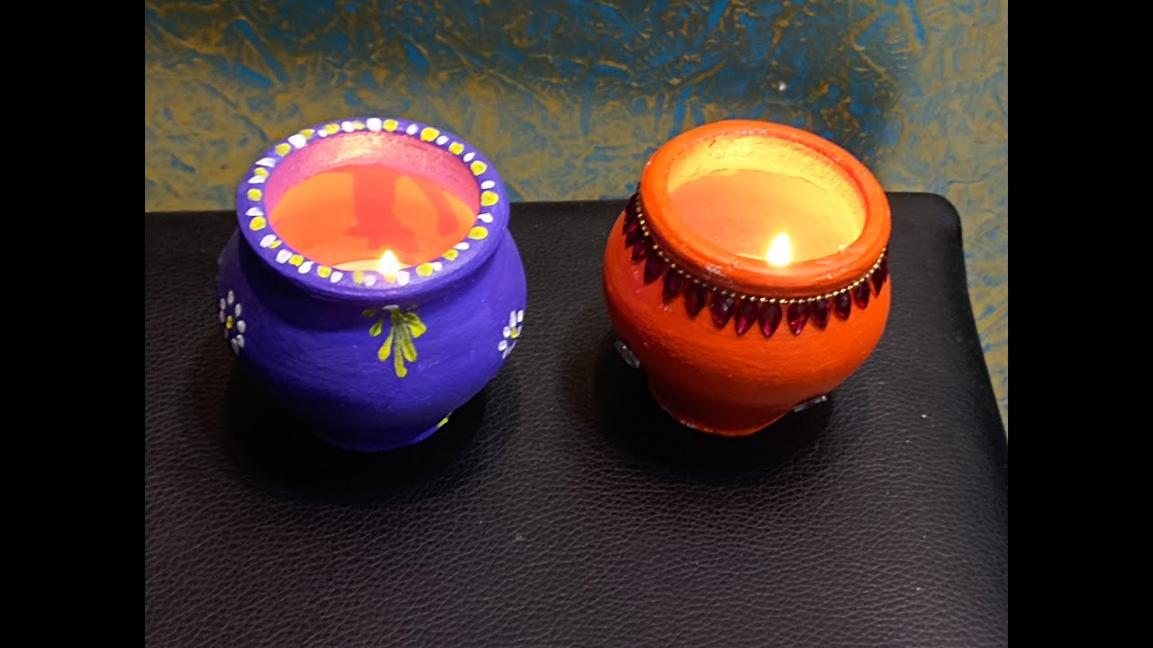 Clay pot candle/DIY Terracotta Pots candles