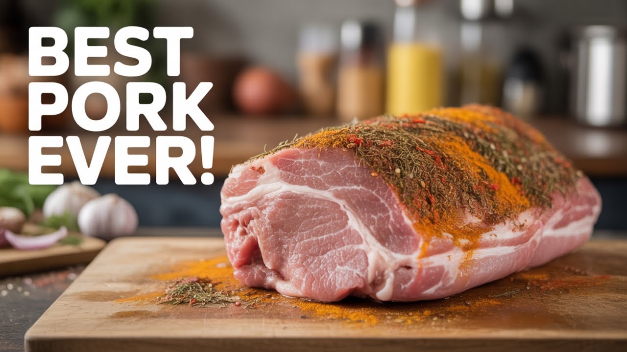 Baked Pork Neck Recipe | Juicy Oven-Roasted Pork Neck with Garlic & Rosemary