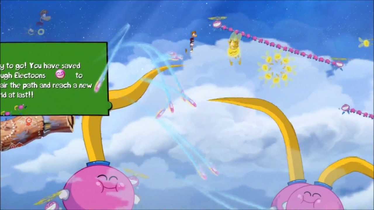 Rayman Origins (1080i HD) Walkthrough Part 22 - No Turning Back - Electoons & Lum Medal